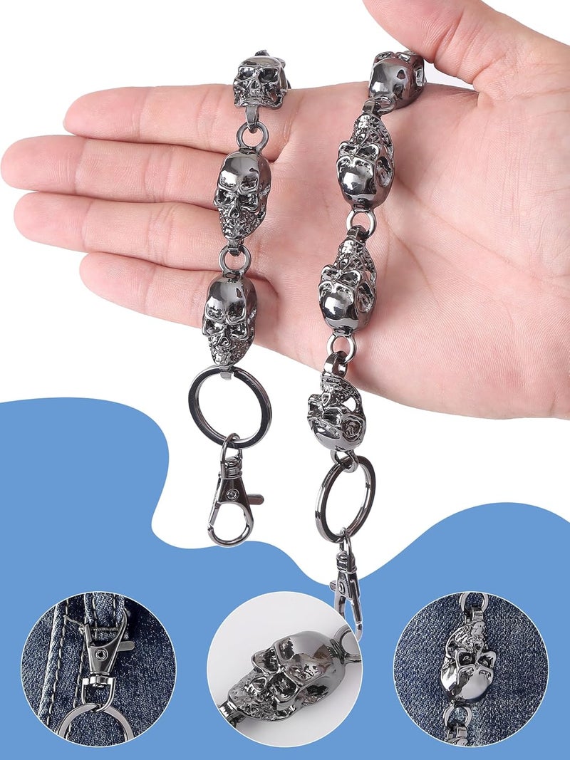 Jongdari Skull Wallet Chains Pants Pocket Belt Chain for Men Women, Heavy Metal Punk Goth Pant Trousers Accessories - Image 3